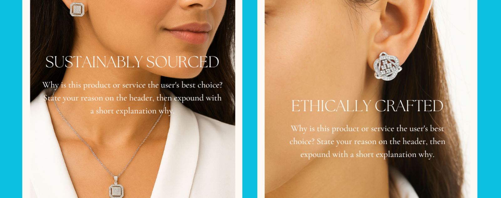 Jewelry Business Website in Cream White Dark Purple Modern Elegance Style 5